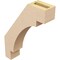 Ekena Millwork 3-inch W x 12-inch D x 16-inch H Merced Rough Cedar Woodgrain TimberThane Knee Brace, Primed BRCUR03X12X16MRCRCPR - alternate 3